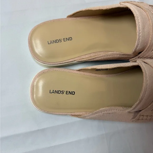 Lands' End Suede Penny Loafers in Pale Pink - Picture 5 of 5